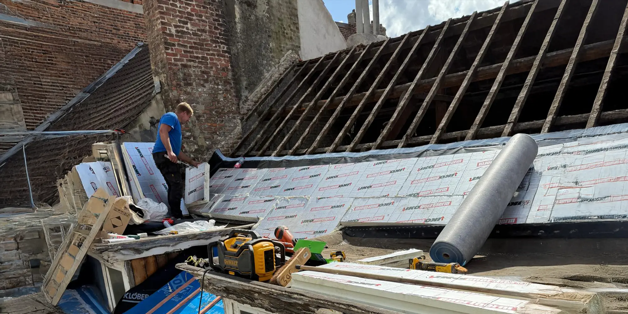 Travaux isolation du toit